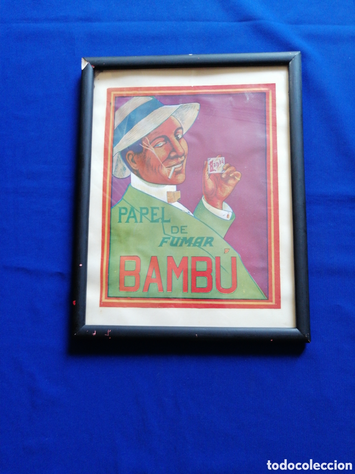 Coleccionismo de carteles: PAPEL DE FUMAR BAMBU CARTEL - Foto 1