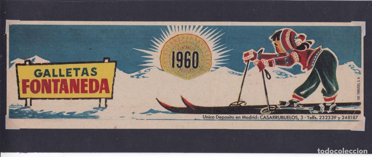 Coleccionismo de carteles: GALLETAS FONTANEDA - PUBLICIDAD ORIGINAL 1960 - DIARIO Y&Aacute; / 28 x 8,5 Cm.