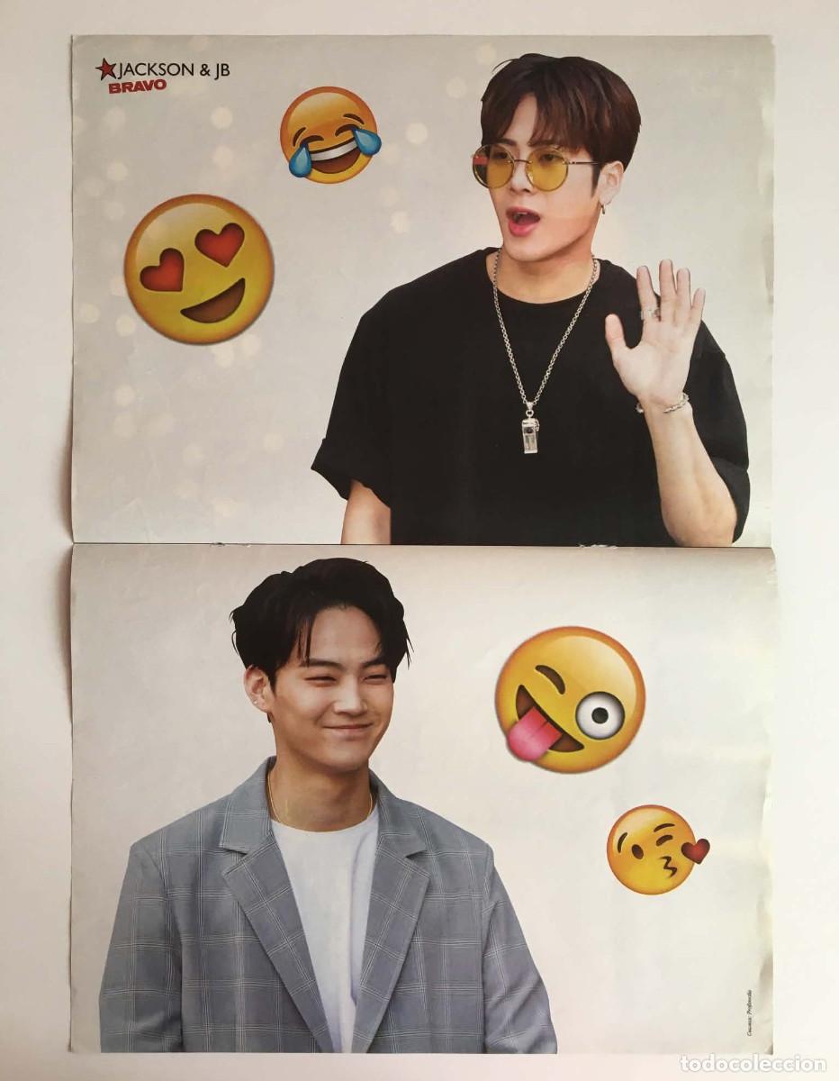 Coleccionismo de carteles: Jackson & JB GOT7 / Thomas Doherty Double-Sided Poster A3 - Bravo Magazine Bulgaria Music K-Pop TV