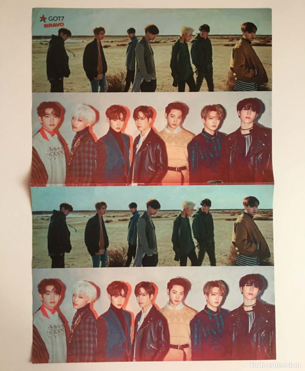 Coleccionismo de carteles: GOT7 / Follow Me Original Double-Sided Poster A3 - Bravo Magazine Bulgaria Music K-Pop