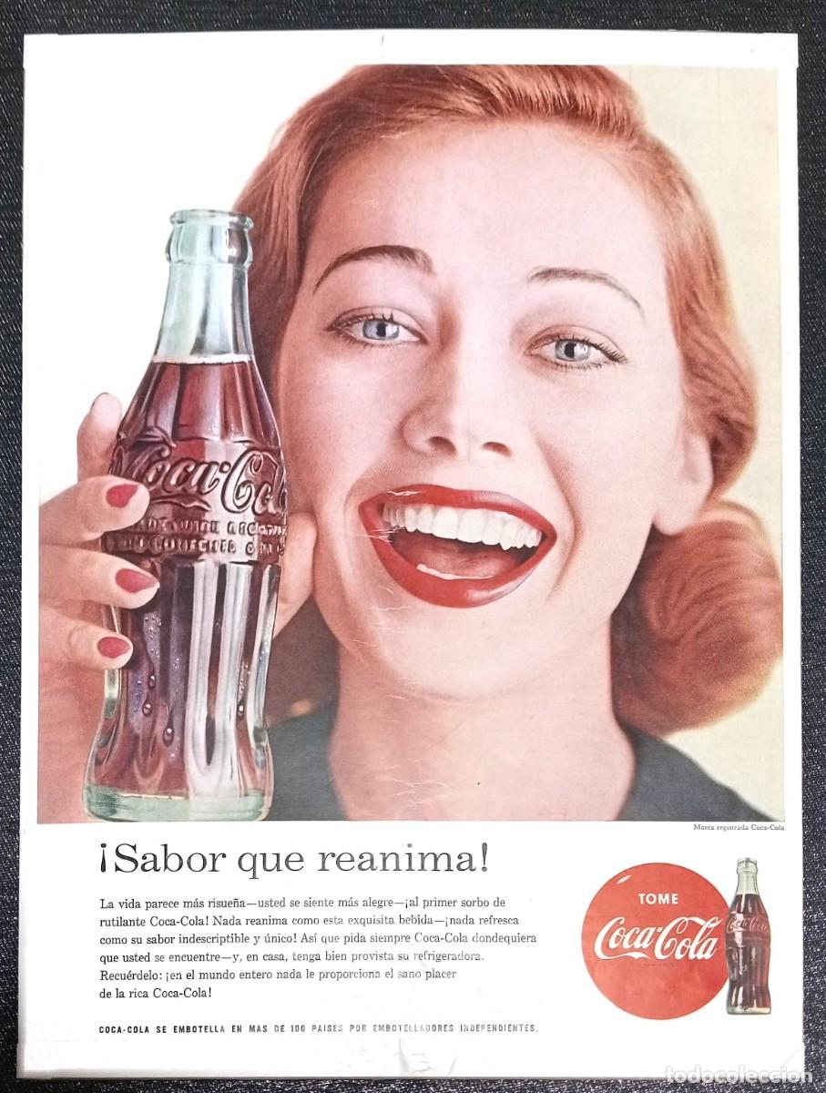 Coleccionismo de carteles: COCA-COLA - PUBLICIDAD ORIGINAL 1957 - LIFE EN ESPA&Ntilde;OL / 33 x 25 Cm.
