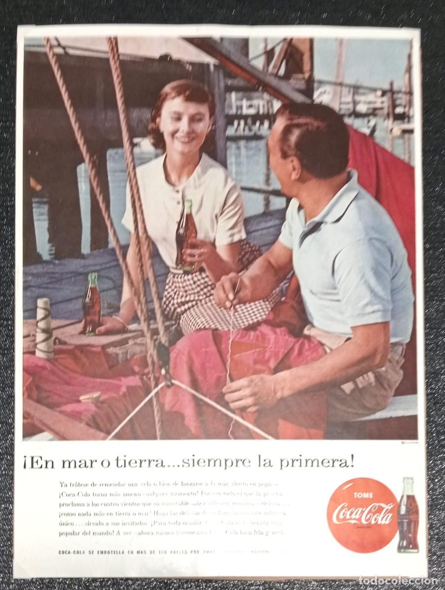 Coleccionismo de carteles: COCA-COLA - PUBLICIDAD ORIGINAL 1957 - LIFE EN ESPA&Ntilde;OL / 33 x 25 Cm.