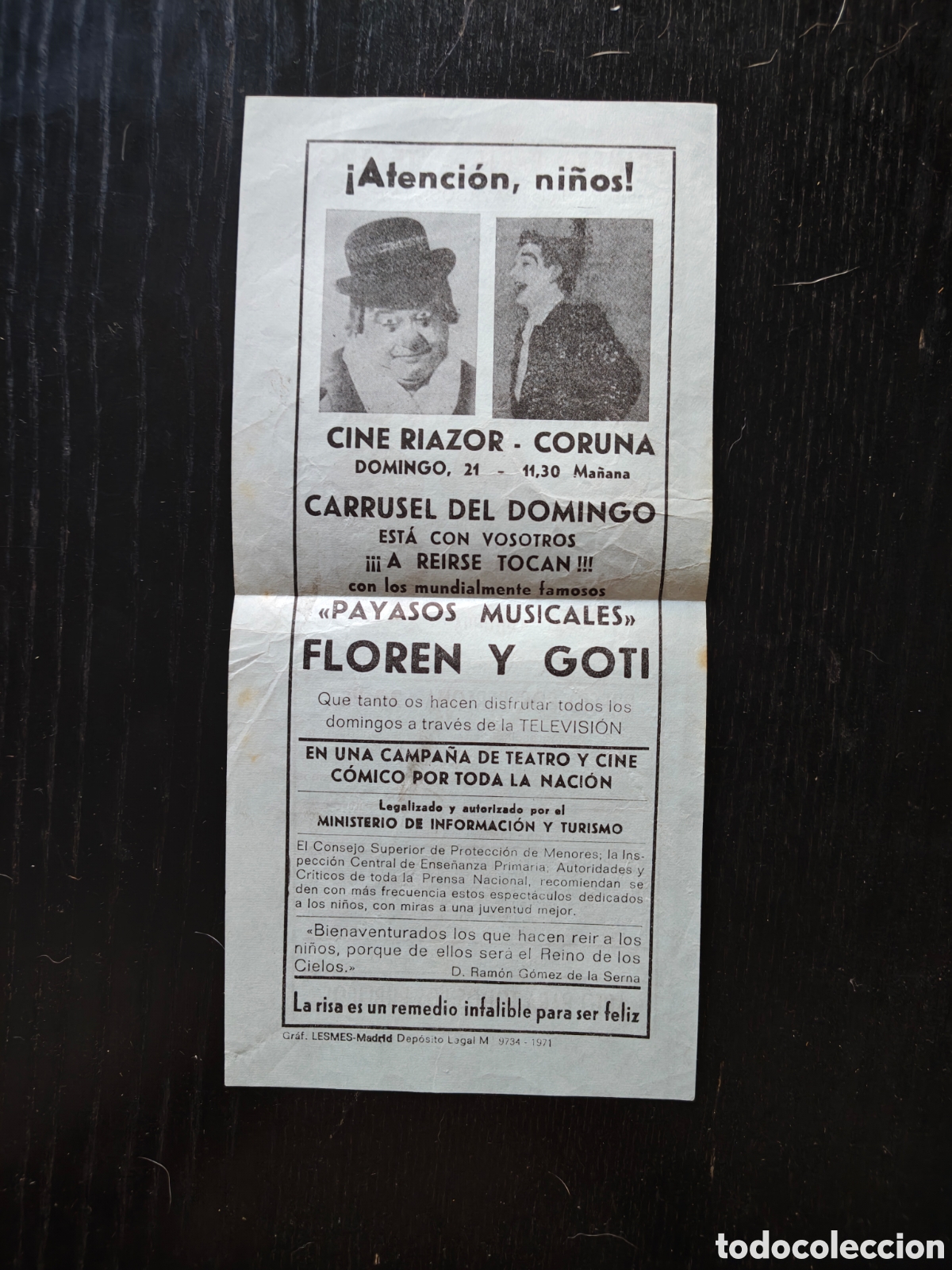Coleccionismo de carteles: Programa original de espect&aacute;culo infantil ,1971 - Foto 1