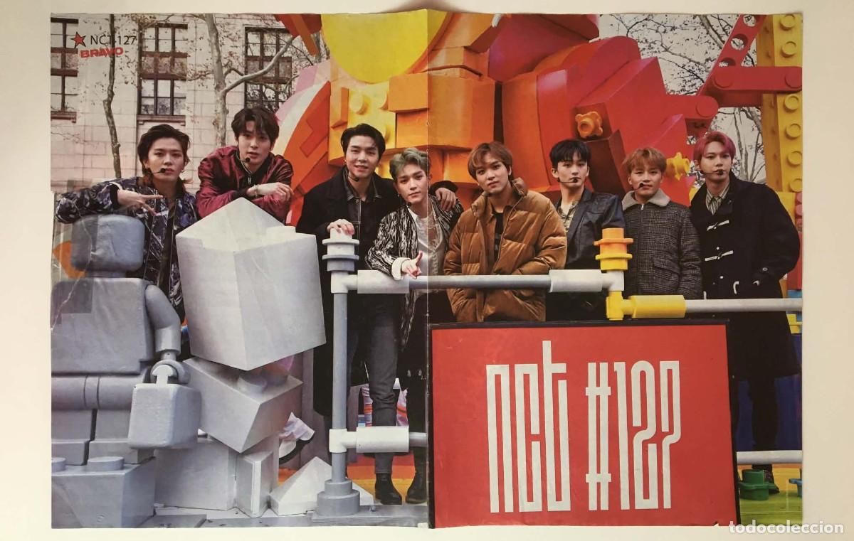 Coleccionismo de carteles: NCT 127 / Justin Bieber Double-Sided A3 Poster - Bravo Magazine Bulgaria Music K-Pop Taped Used