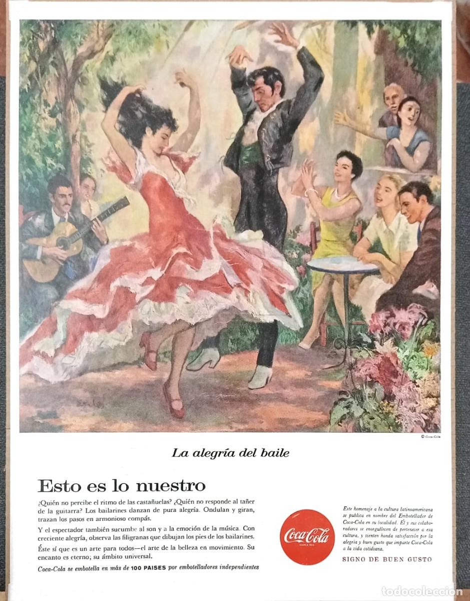 Coleccionismo de carteles: COCA-COLA - PUBLICIDAD ORIGINAL 1957 - LIFE EN ESPA&Ntilde;OL / 33 x 25 Cm.