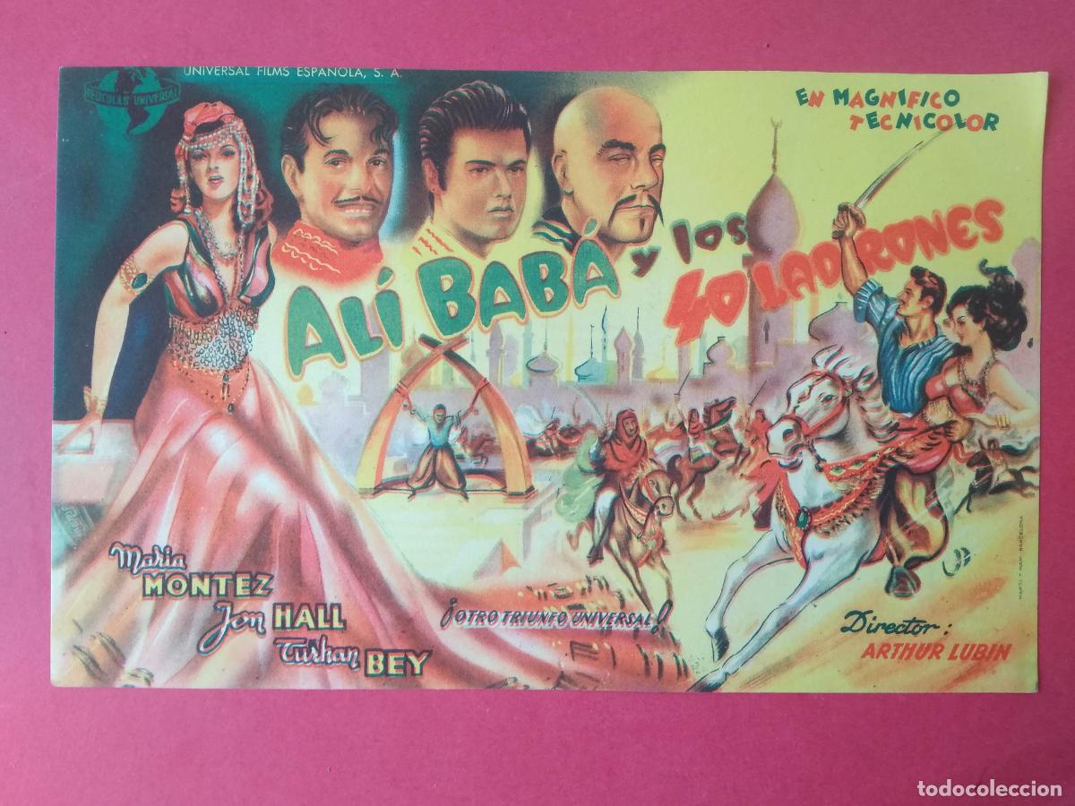 Coleccionismo de carteles: FOLLETO DE MANO PROSPECTO PROGRAMA CINE MALAGA CINEMA PELICULA ALI BABA Y LOS 40 LADRONE