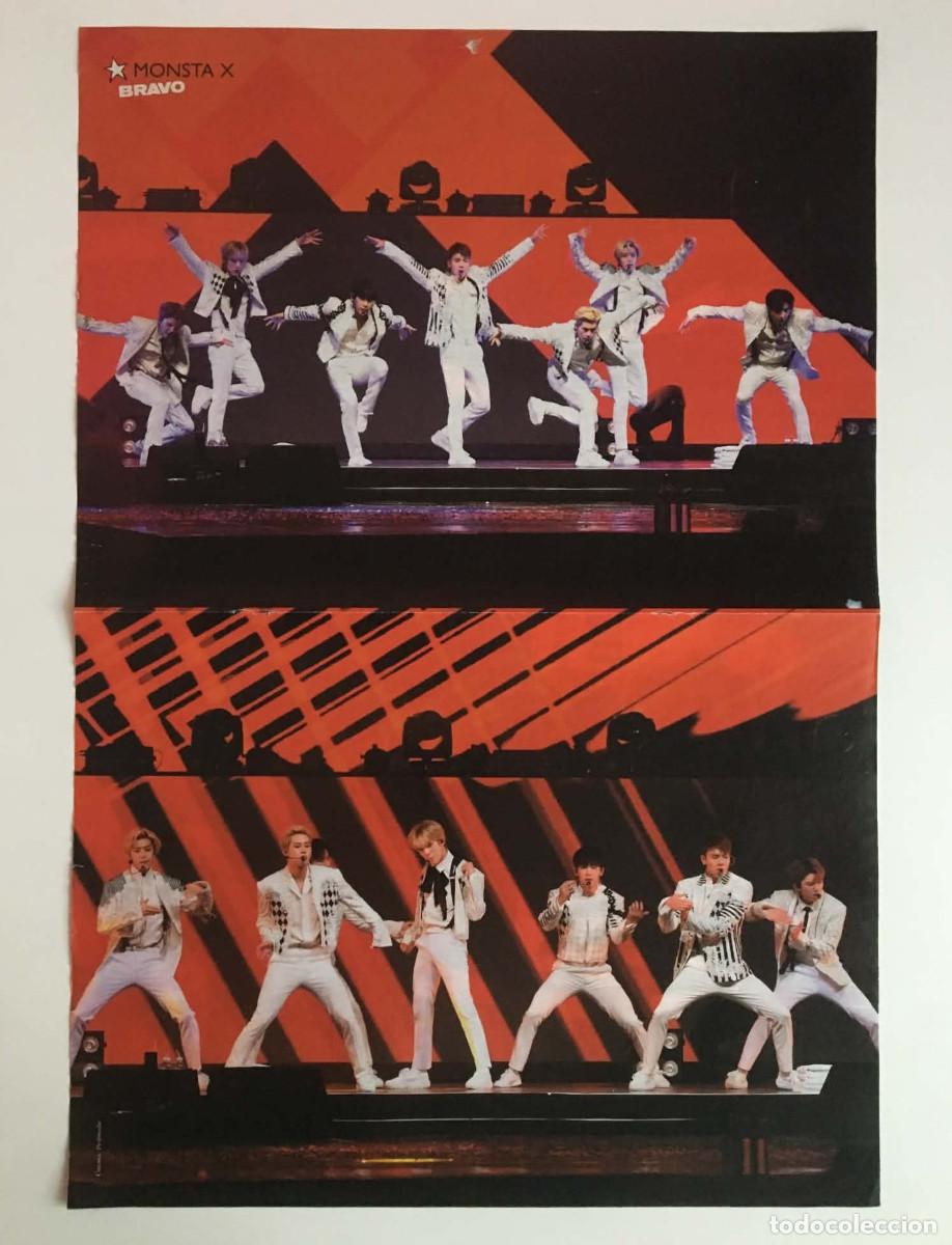 Coleccionismo de carteles: Monsta X / Stranger Things Cast Double-Sided Poster A3 - Bravo Magazine Bulgaria Music K-Pop TV
