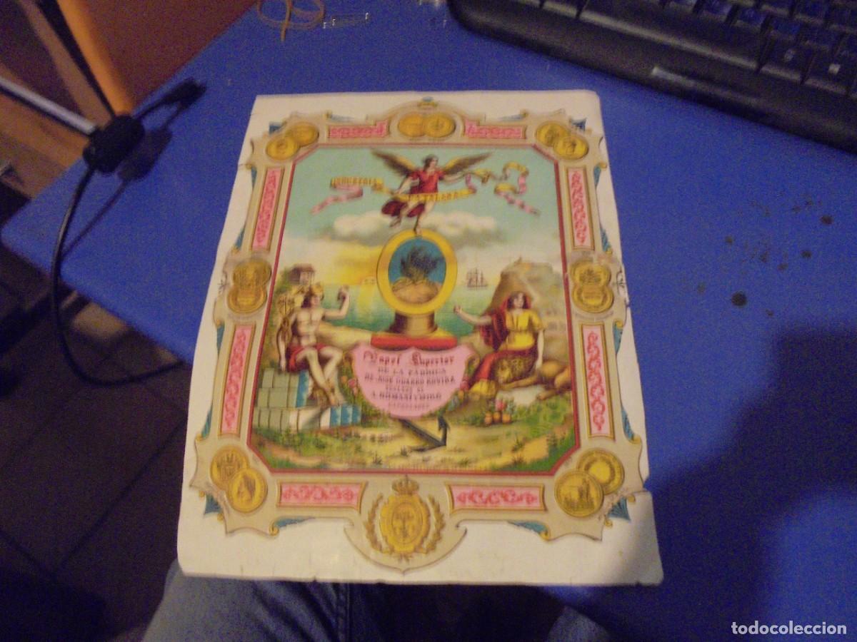 Coleccionismo de carteles: bello cartel de papel publicidad papel superior fabrica jose guarro rovira capellades