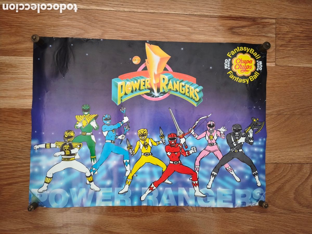 Coleccionismo de carteles: POWER RANGERS POSTERS CHUPA CHUPS SABAN