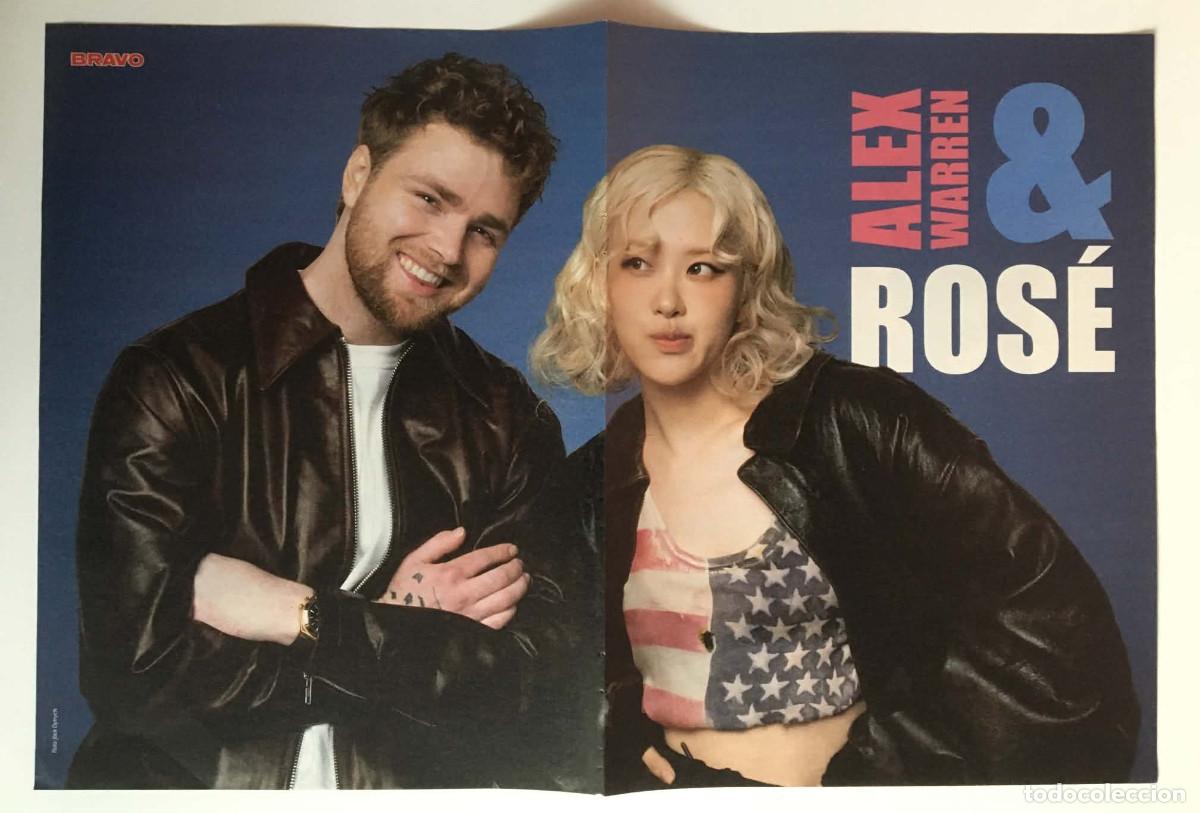 Coleccionismo de carteles: Ros&eacute; BLACKPINK & Alex Warren / Kati K Double-Sided Poster A3 - Bravo Magazine Germany Music K-Pop
