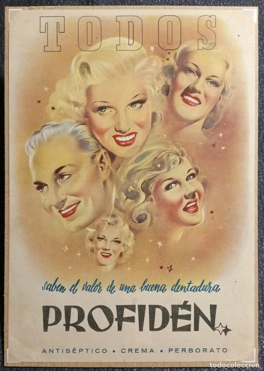 Coleccionismo de carteles: PROFID&Eacute;N - ANTIS&Eacute;PTICO - PERBORATO - PUBLICIDAD ORIGINAL 1951 - ALBA SEMANARIO 29 x 20 Cm.