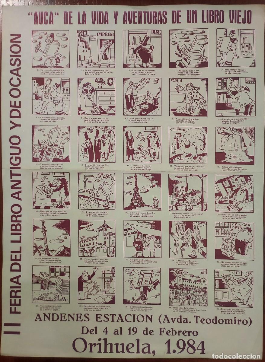 Coleccionismo de carteles: CARTEL FERIA DEL LIBRO DE ORIHUELA - 1984 (32 X 43 CM)