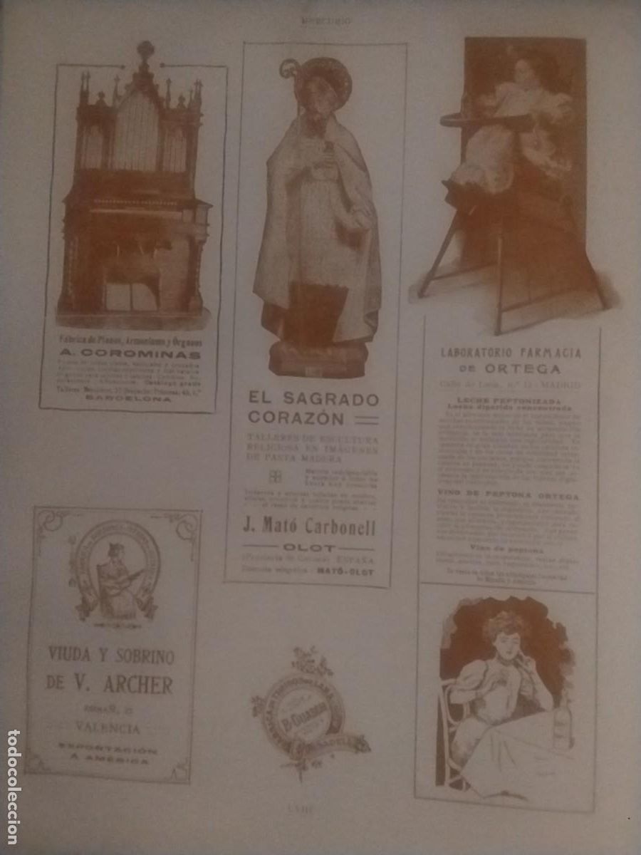 Coleccionismo de carteles: VINO DE PEPTONA ORTEGA LECHE PEPTONIZADA LECHE DIGERIDA LABORATORIO FARMACIA ORTEGA MADRID 1907