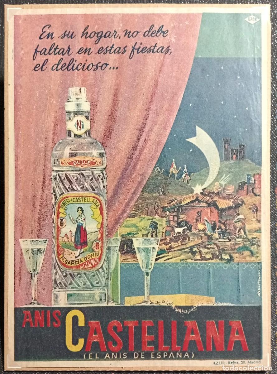 Coleccionismo de carteles: ANIS CASTELLANA - PUBLICIDAD ORIGINAL 1959 / PUBLICACIONES NACIONALES ABC 29 x 21 Cm.
