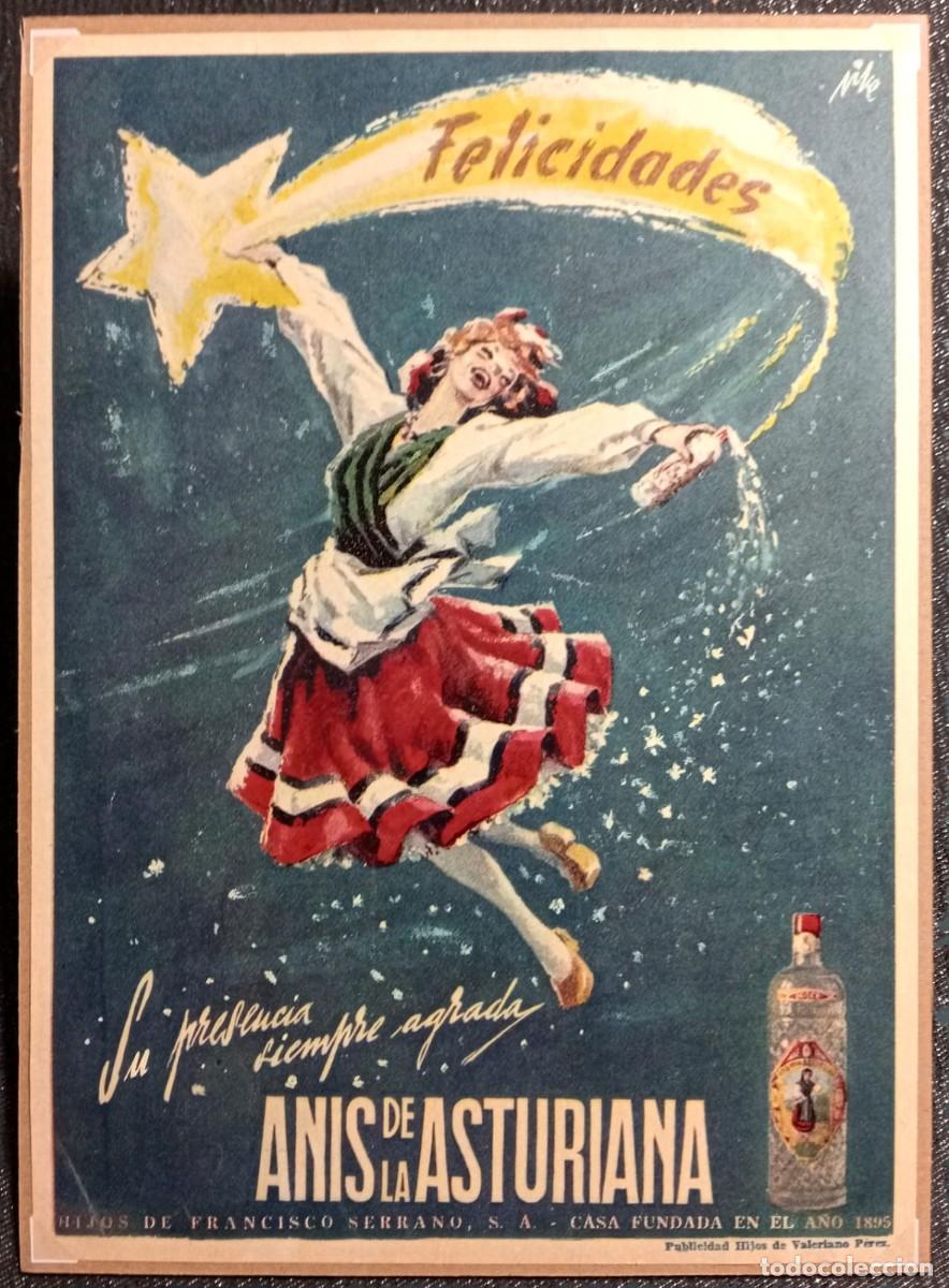 Coleccionismo de carteles: ANIS DE LA ASTURIANA - PUBLICIDAD ORIGINAL 1959 / PUBLICACIONES NACIONALES ABC 29 x 21 Cm.