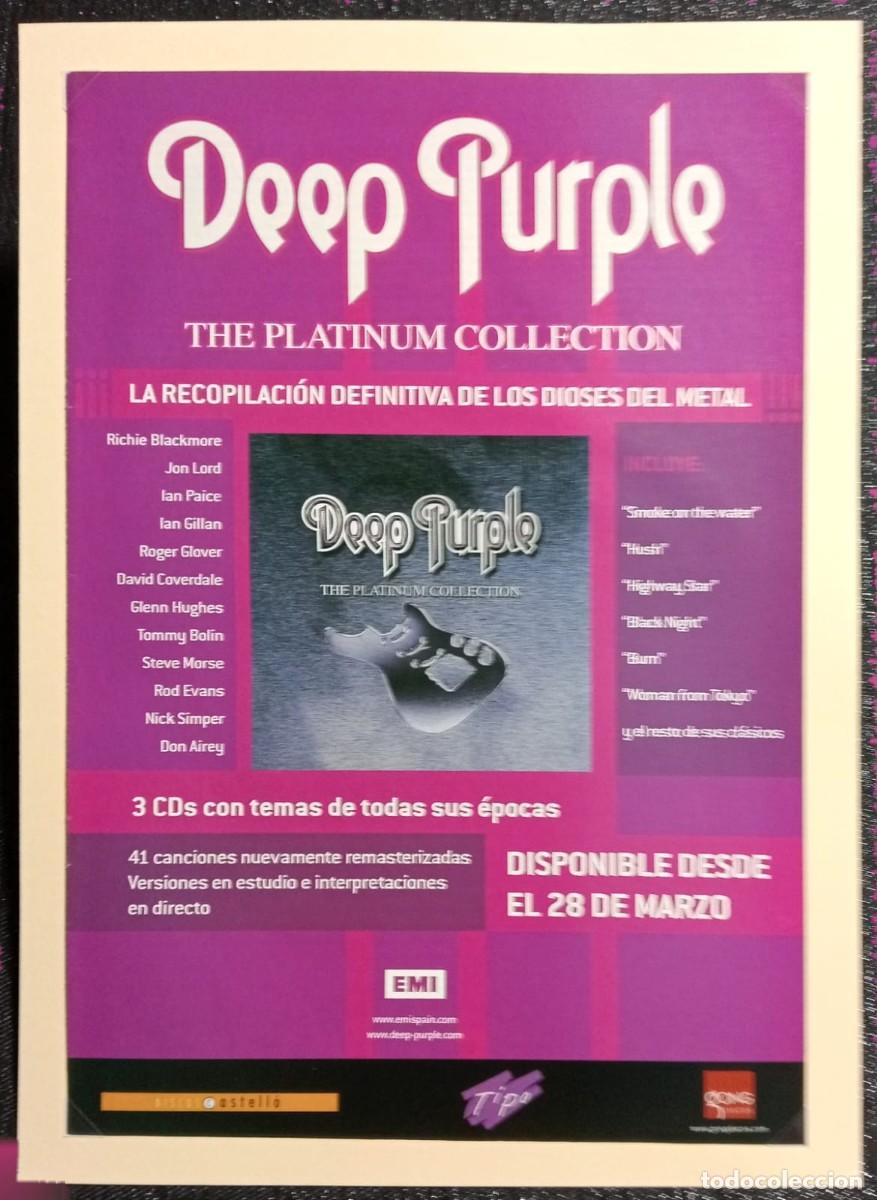 Coleccionismo de carteles: DEEP PURPLE - THE PLATINUM COLLECTION - RECOPILACION CD TRIPLE EMI