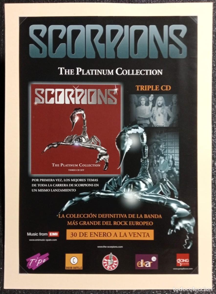 Coleccionismo de carteles: SCORPIONS - THE PLATINUM COLLECTION - RECOPILACION CD TRIPLE EMI