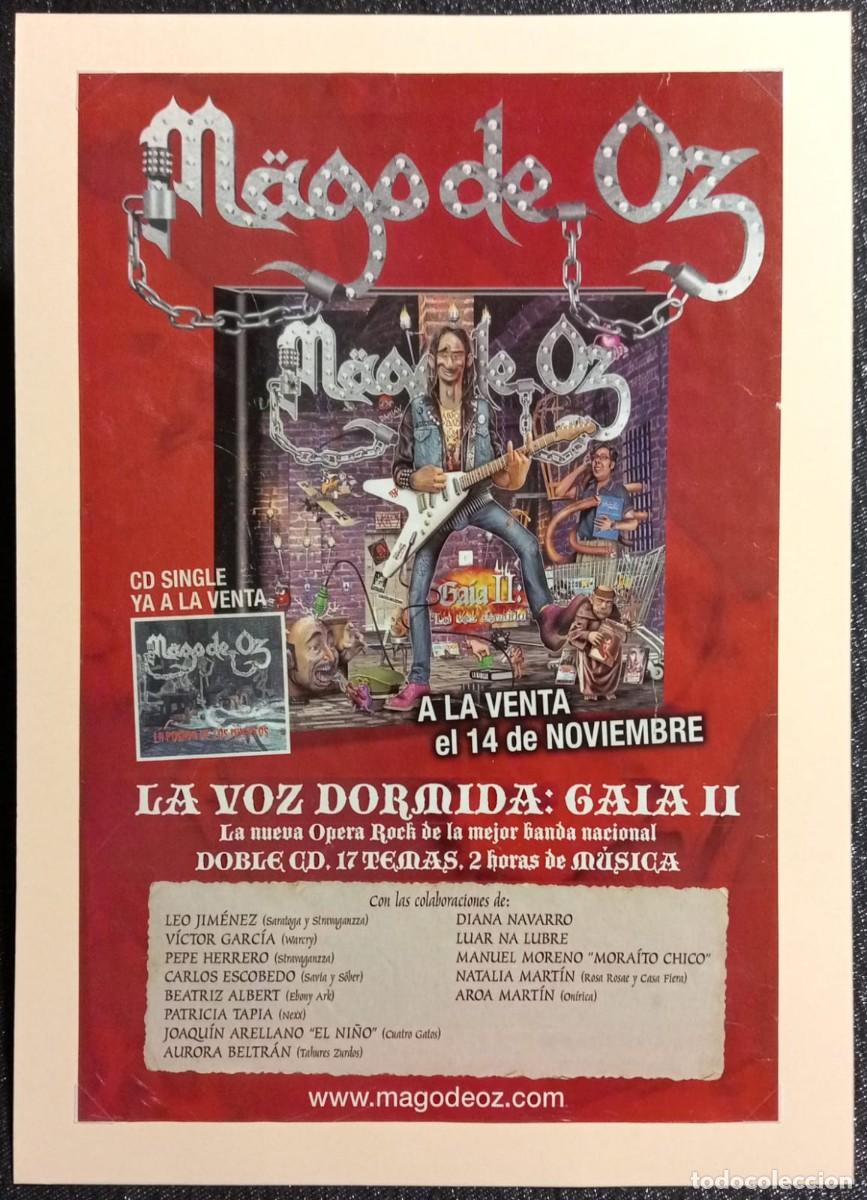 Coleccionismo de carteles: M&Auml;GO DE OZ - LA VOZ DORMIDA: GAIA II - NUEVO LANZAMIENTO DOBLE CD 2005