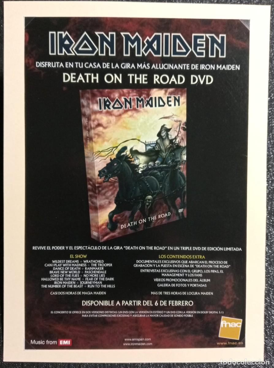 Coleccionismo de carteles: IRON MAIDEN - DEATH ON THE ROAD - TRIPLE DVD EL ESPECTACULO DE LA GIRA / FEBRERO 2006