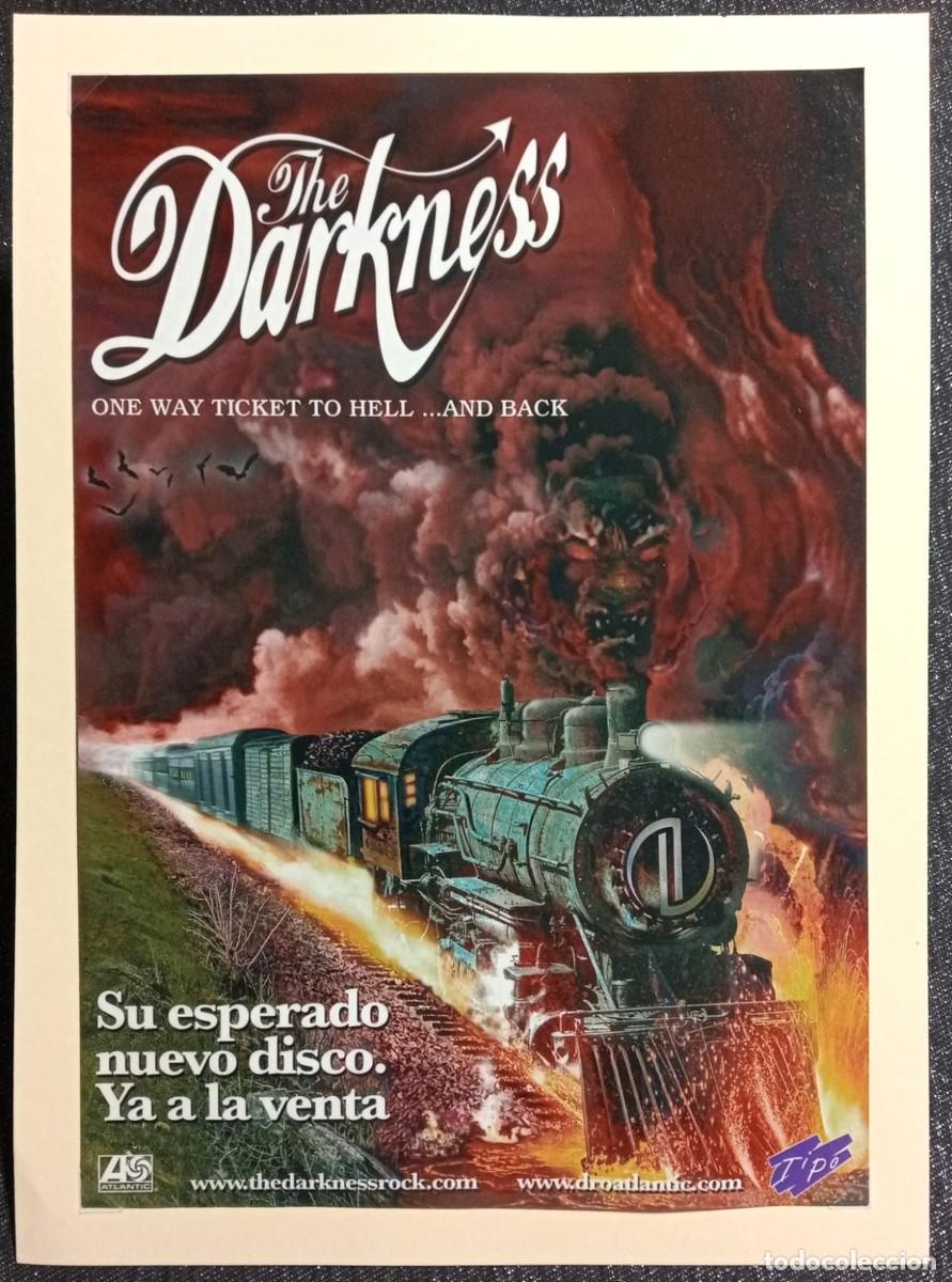 Coleccionismo de carteles: THE DARKNESS - ONE WAY TICKET......2005 - PROMO LANZAMIENTO NUEVO TRABAJO MUSICAL