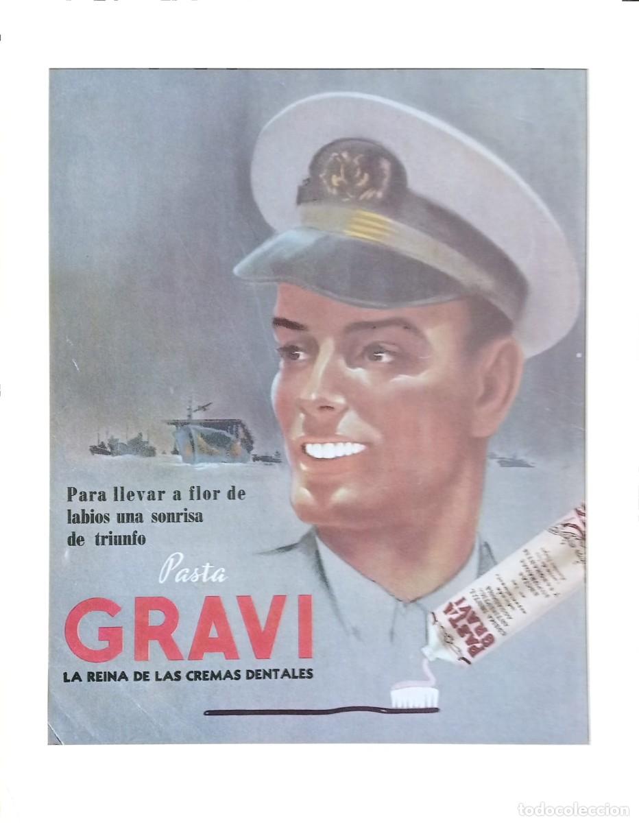 Coleccionismo de carteles: PASTA GRAVI - CREMA DENTAL - PUBLICIDAD ORIGINAL 1946 / PARA T&Iacute; 26 x 21 Cm.
