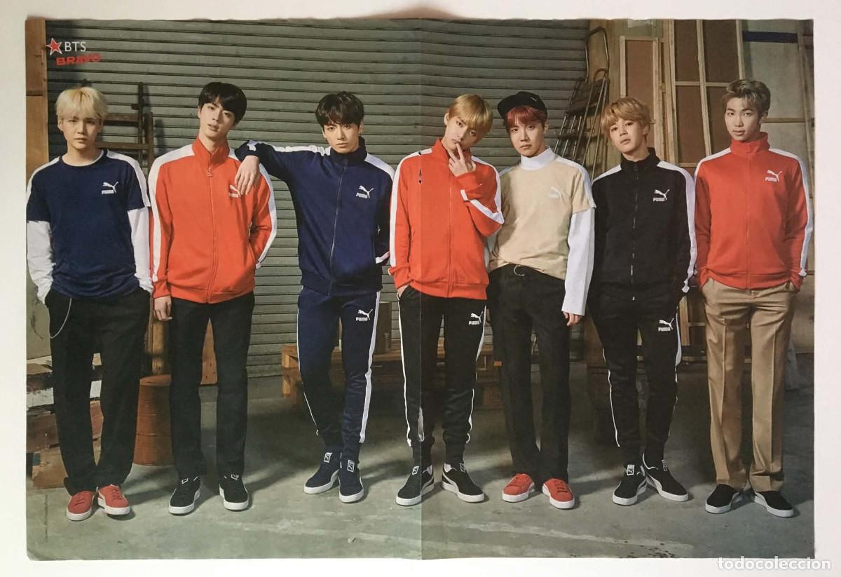 Coleccionismo de carteles: BTS PUMA Campaign / Olivera Original Double-Sided Poster A3 - Bravo Magazine Bulgaria Music K-Pop