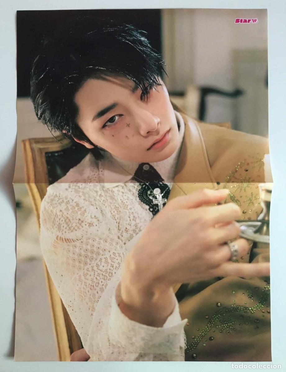 Coleccionismo de carteles: I.N / Lee Know Stray Kids Original Double-Sided Poster A3 - Star VIP Magazine France Music K-Pop