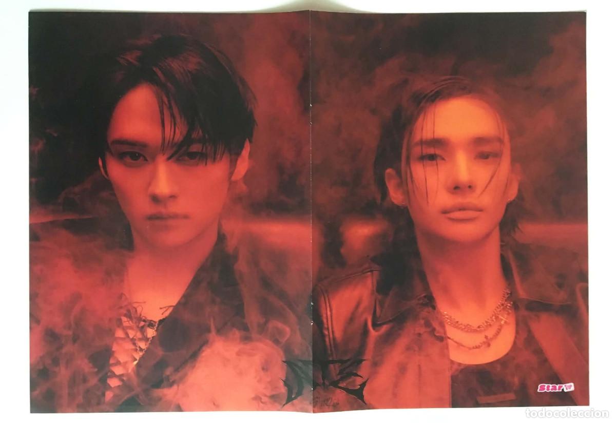 Coleccionismo de carteles: Lee Know & Hyunjin / Stray Kids Original Double-Sided Poster A3 - Star VIP Magazine France K-Pop