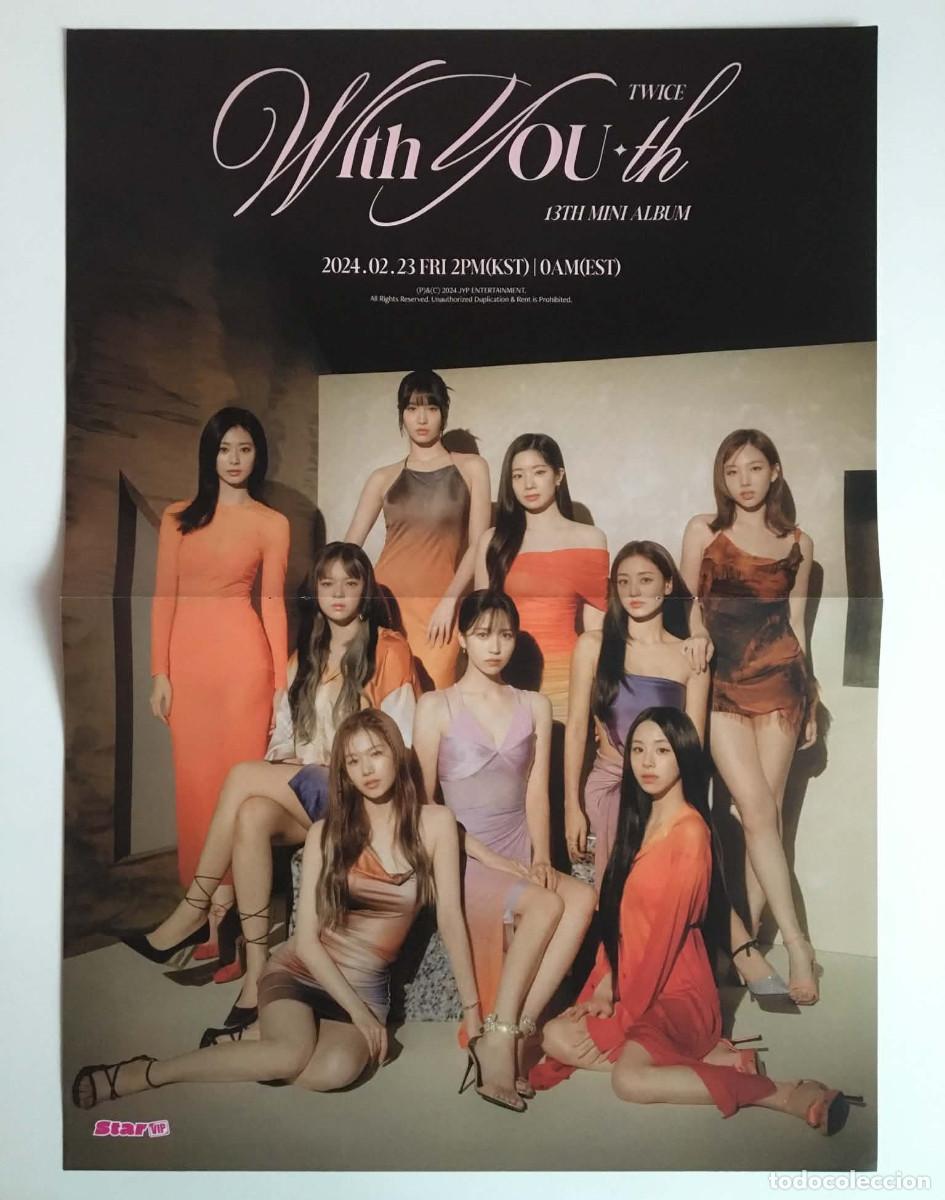 Coleccionismo de carteles: TWICE With YOU-th / (G)I-DLE Original Double-Sided Poster A3 - Star VIP Magazine France Music K-Pop