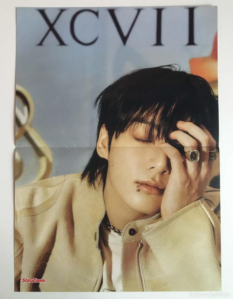 Coleccionismo de carteles: Jungkook / V Taehyung BTS Original Double-Sided Poster A3 - Star Zoom Magazine France Music K-Pop