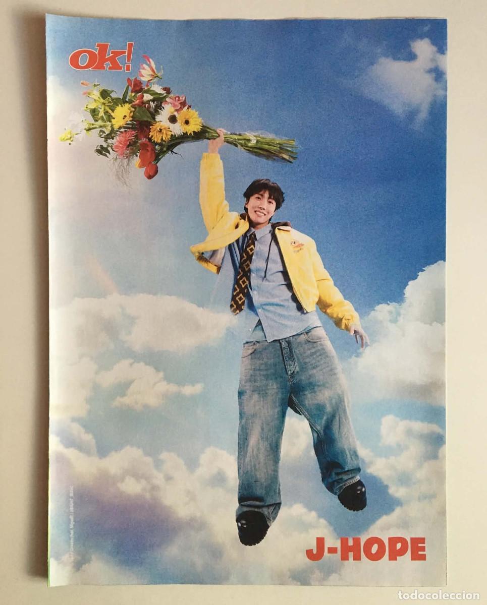 Coleccionismo de carteles: J-Hope BTS / Dasha Original Double-Sided Mini Poster A4 - OK! Magazine Serbia Music K-Pop