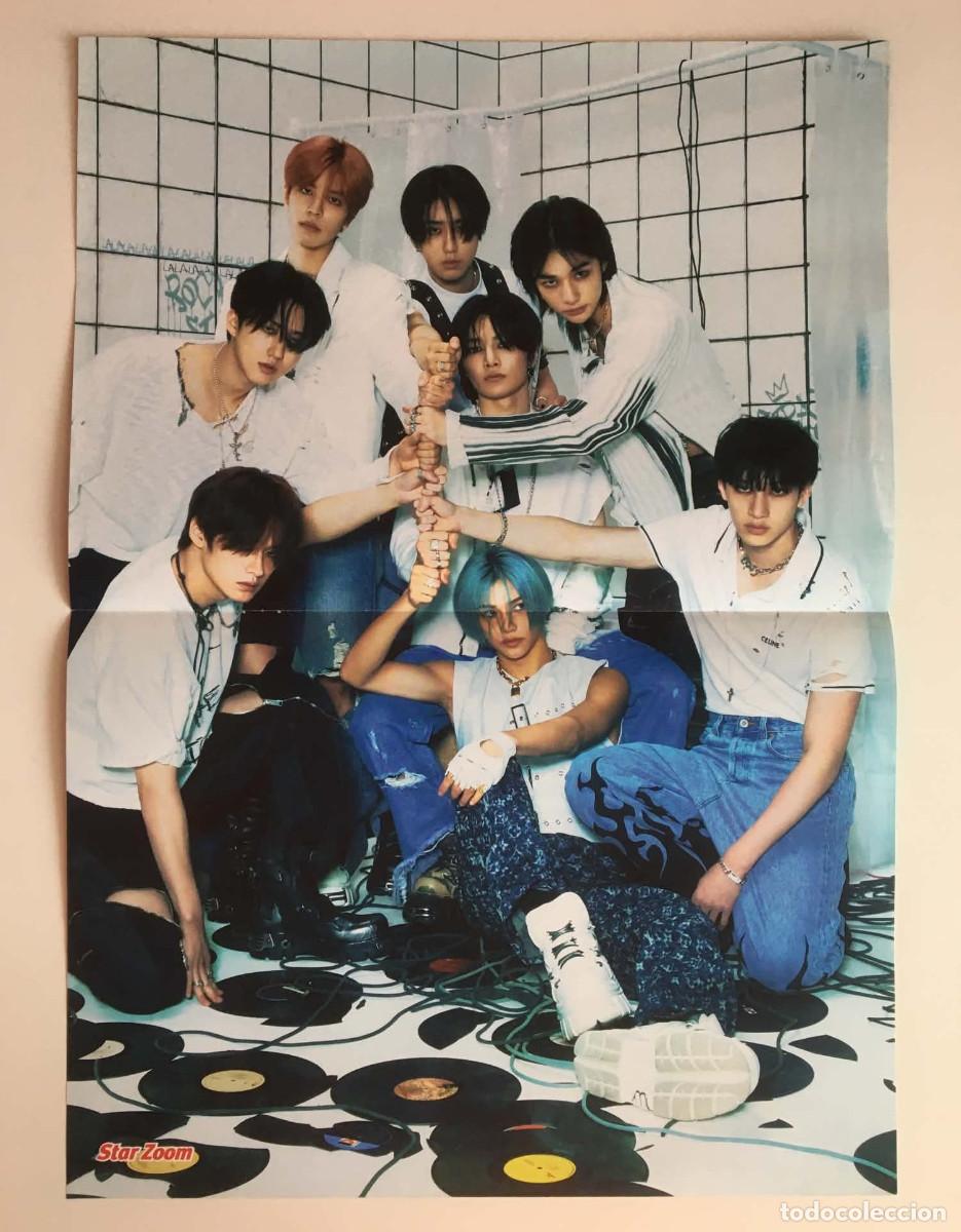 Coleccionismo de carteles: Stray Kids OT8 Group Original Double-Sided Poster A3 - Star Zoom Magazine France Music K-Pop