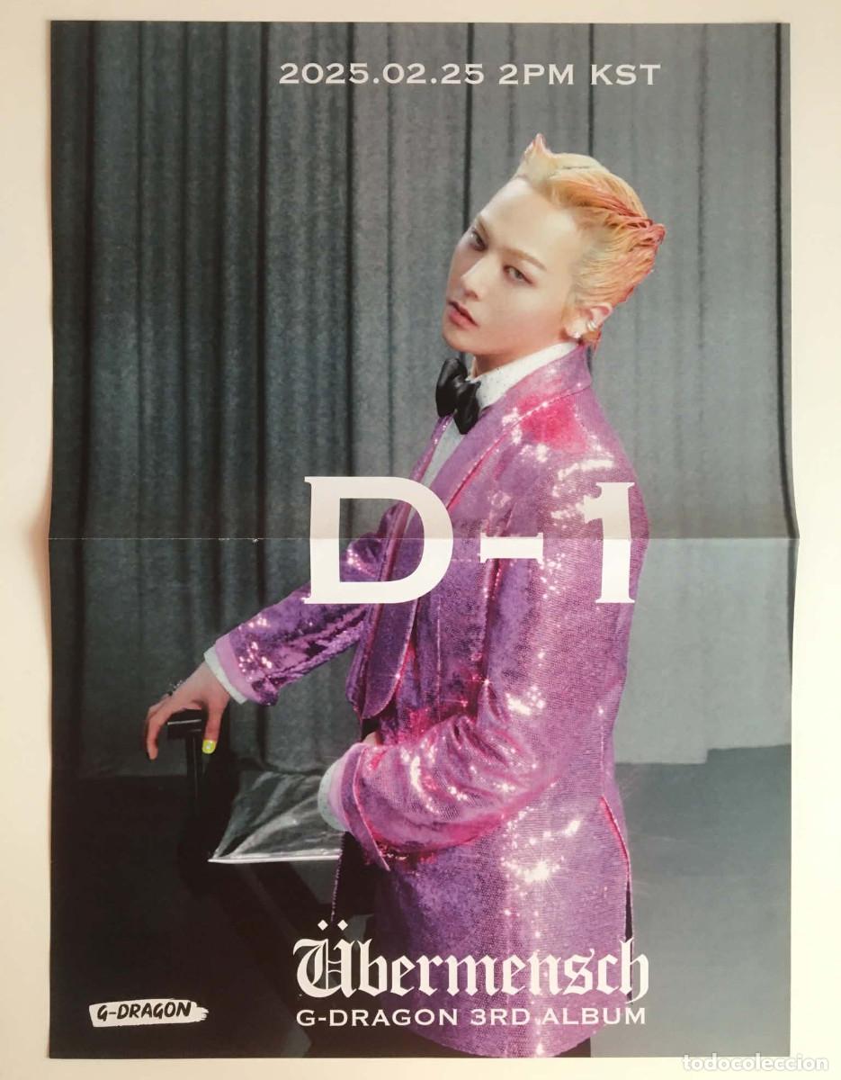 Coleccionismo de carteles: G-Dragon BIGBANG / XLOV Original Double-Sided Poster A3 - K-Pop Superstars Magazine France Music
