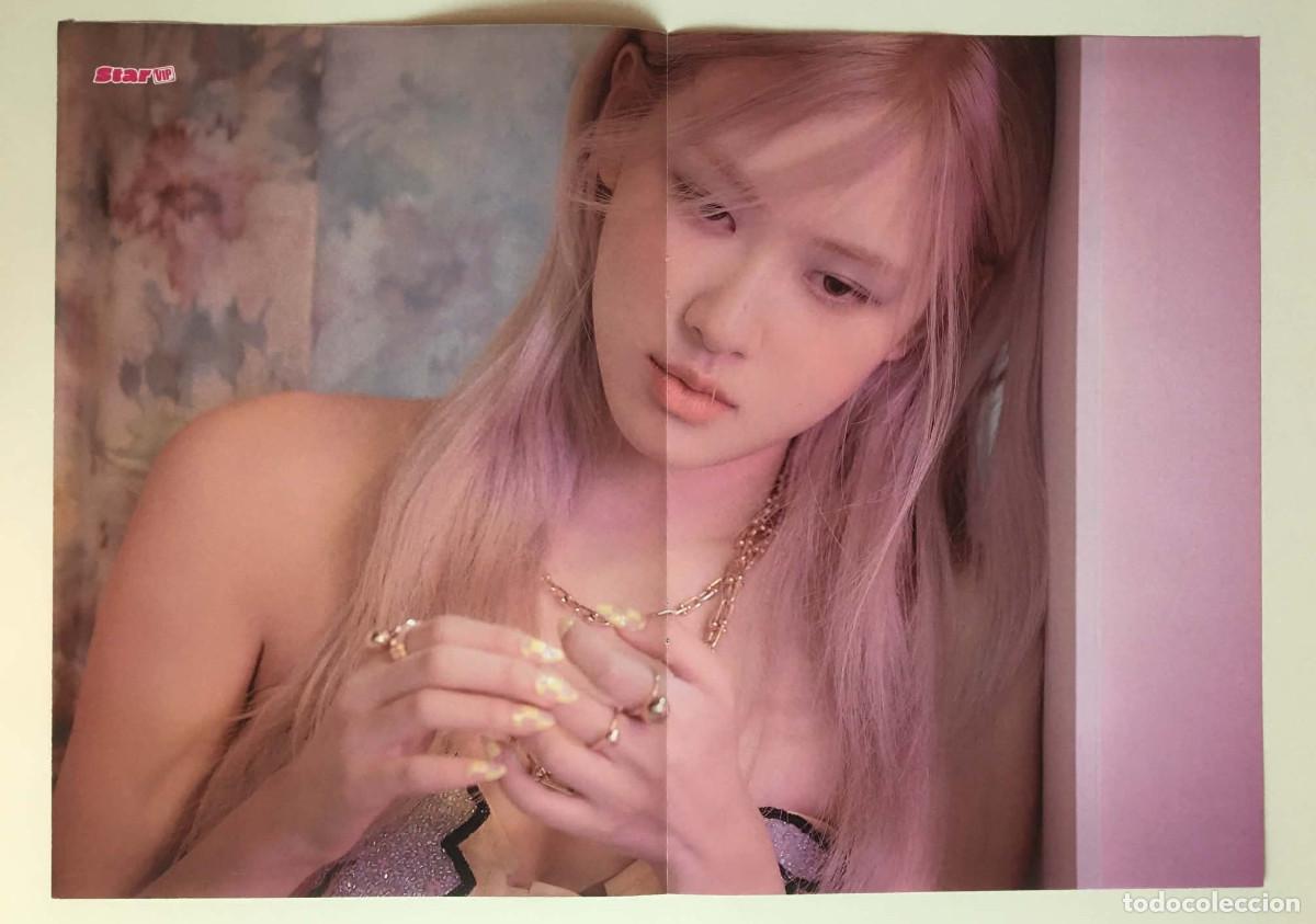 Coleccionismo de carteles: Ros&eacute; / Jisoo Blackpink Original Double-Sided Poster A3 - Star VIP Magazine France Music K-Pop