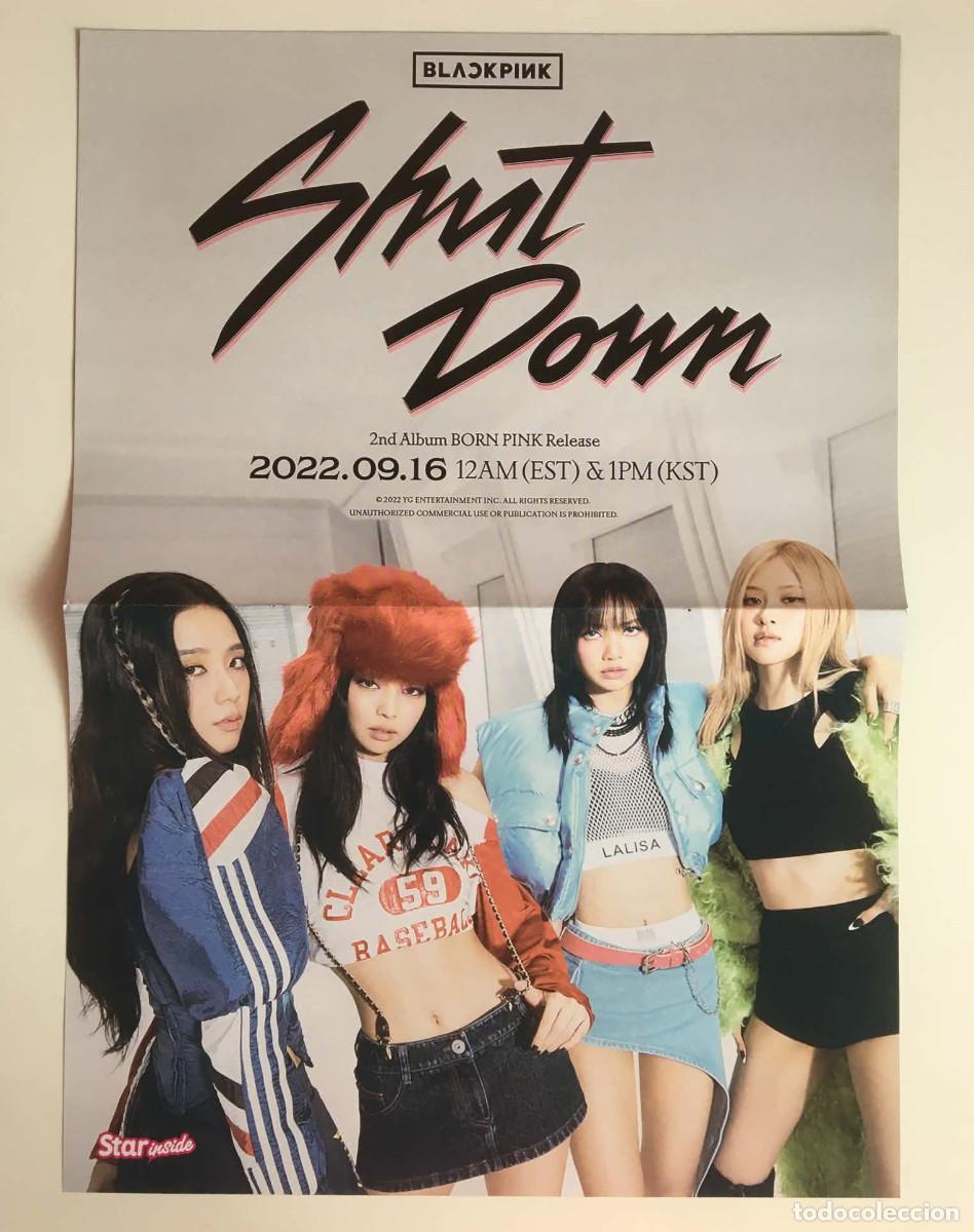 Coleccionismo de carteles: Blackpink Shut Down / Lisa Original Double-Sided Poster A3 - Star Inside Magazine France Music K-Pop
