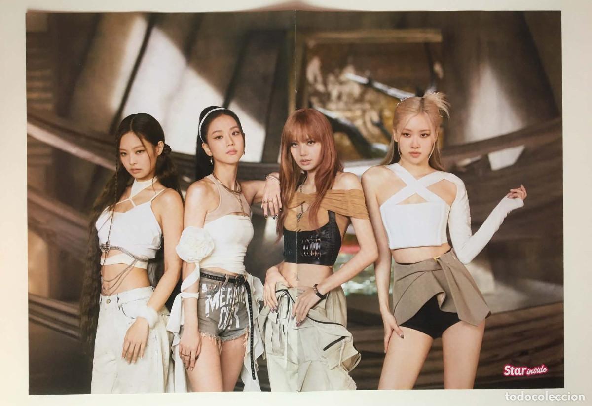 Coleccionismo de carteles: Blackpink Pink Venom Original Double-Sided Poster A3 - Star Inside Magazine France Music K-Pop