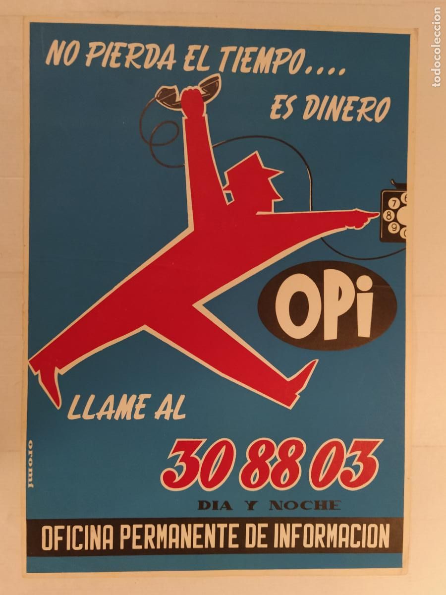 Coleccionismo de carteles: OPI OFICINA PERMANENTE DE INFORMACI&Oacute;N - ILUSTRA OROMI - CARTEL ANTIGUO - PUBLICIDAD -VER FOTOS