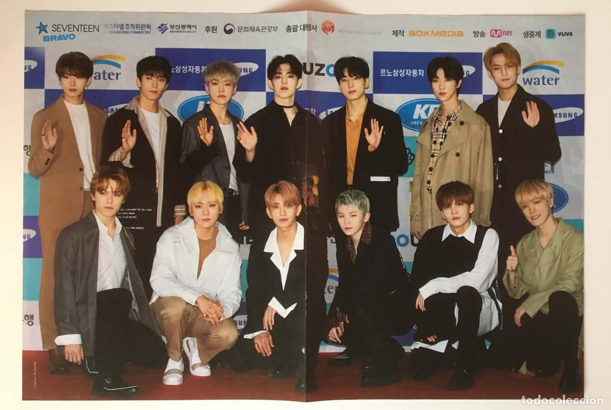 Coleccionismo de carteles: SEVENTEEN / CNCO Original Double-Sided Poster A3 - Bravo Magazine Bulgaria Music K-Pop