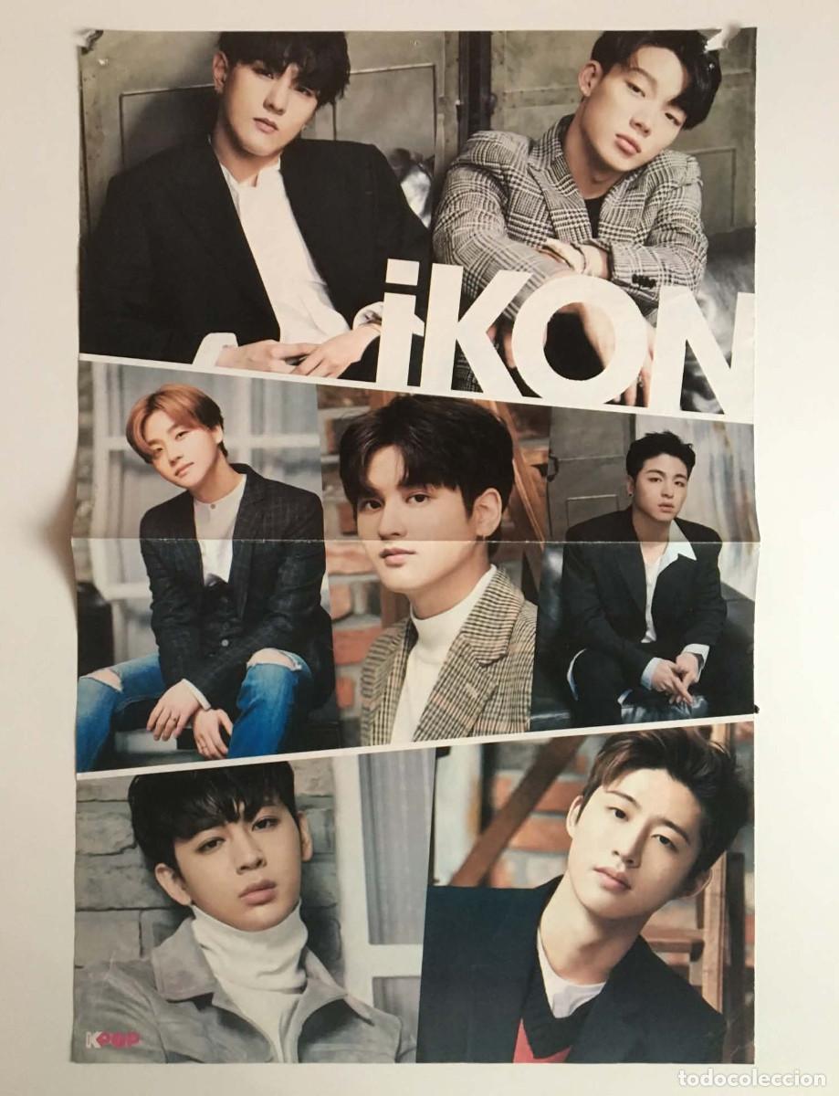 Coleccionismo de carteles: iKON / Jimin BTS & Chanyeol EXO Rare Double-Sided Poster A3 - Turkish KPOP & Drama Magazine Music
