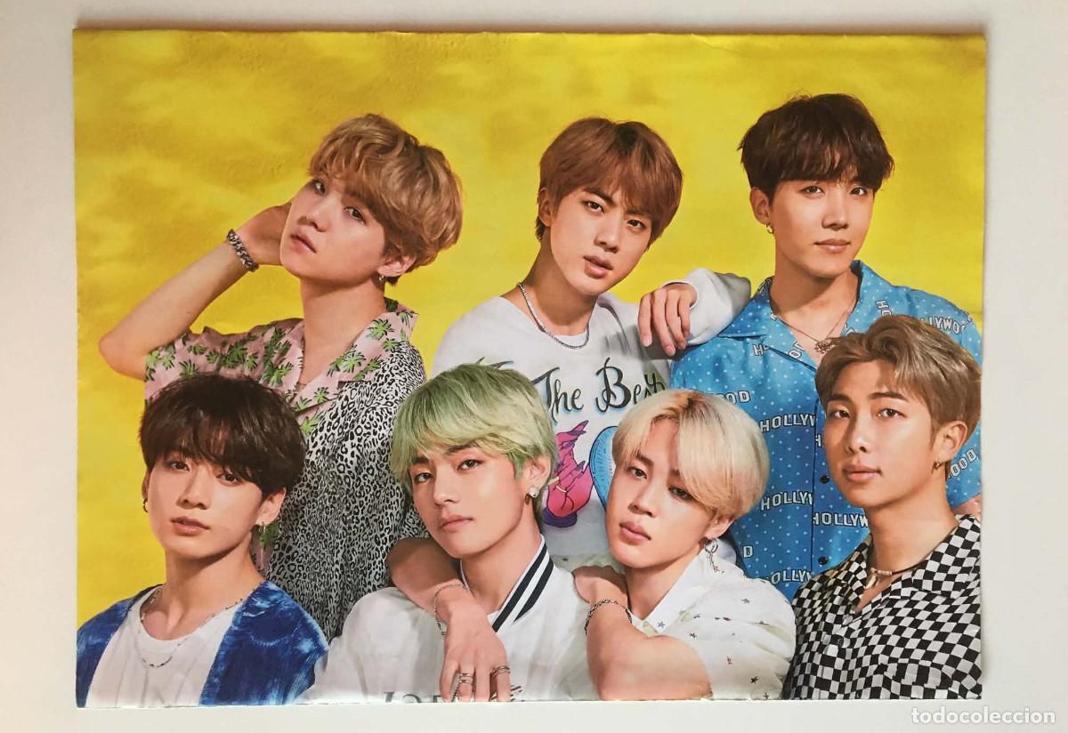 Coleccionismo de carteles: BTS Dynamite Era Rare Mini Poster 21.5x29 cm - Bravo Calendar Bulgaria Music K-Pop
