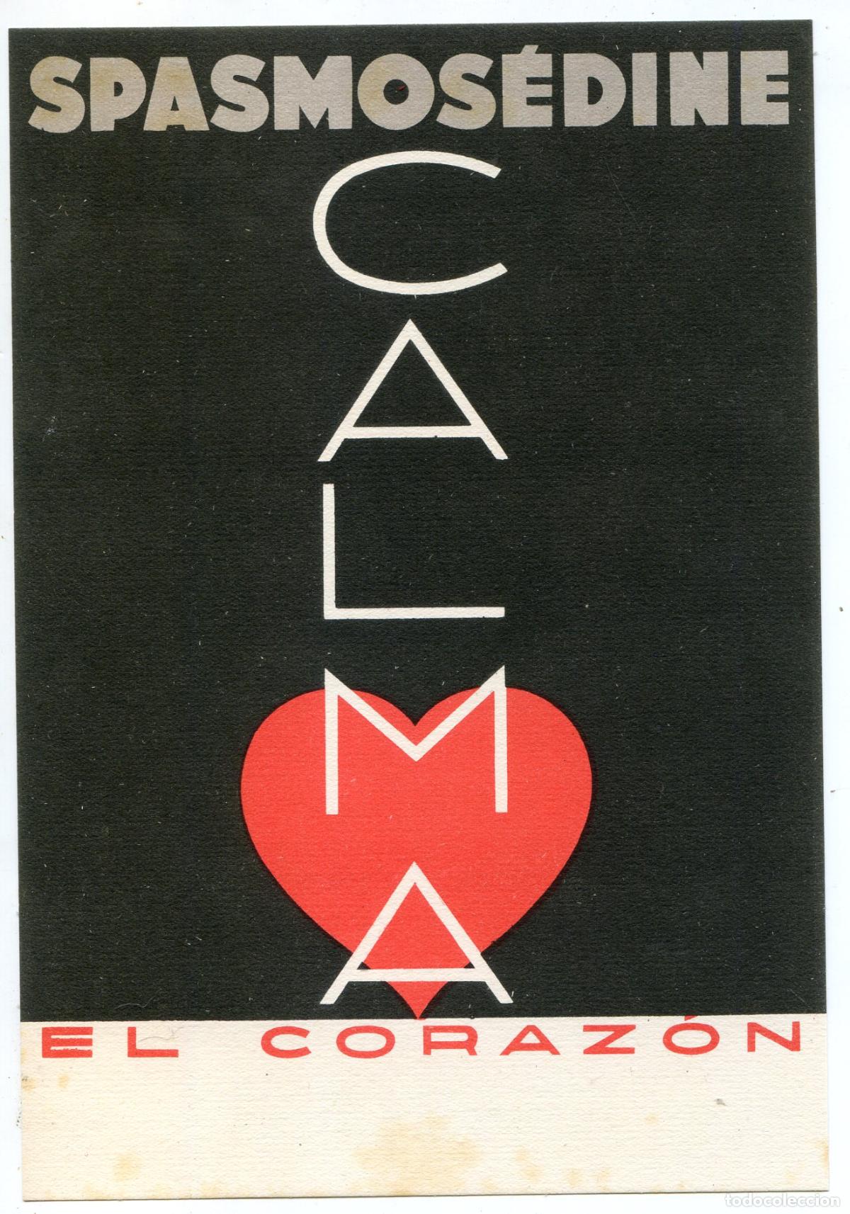Coleccionismo de carteles: Spasmos&eacute;dine, publicidad de producto de farmacia, a&ntilde;o 1934