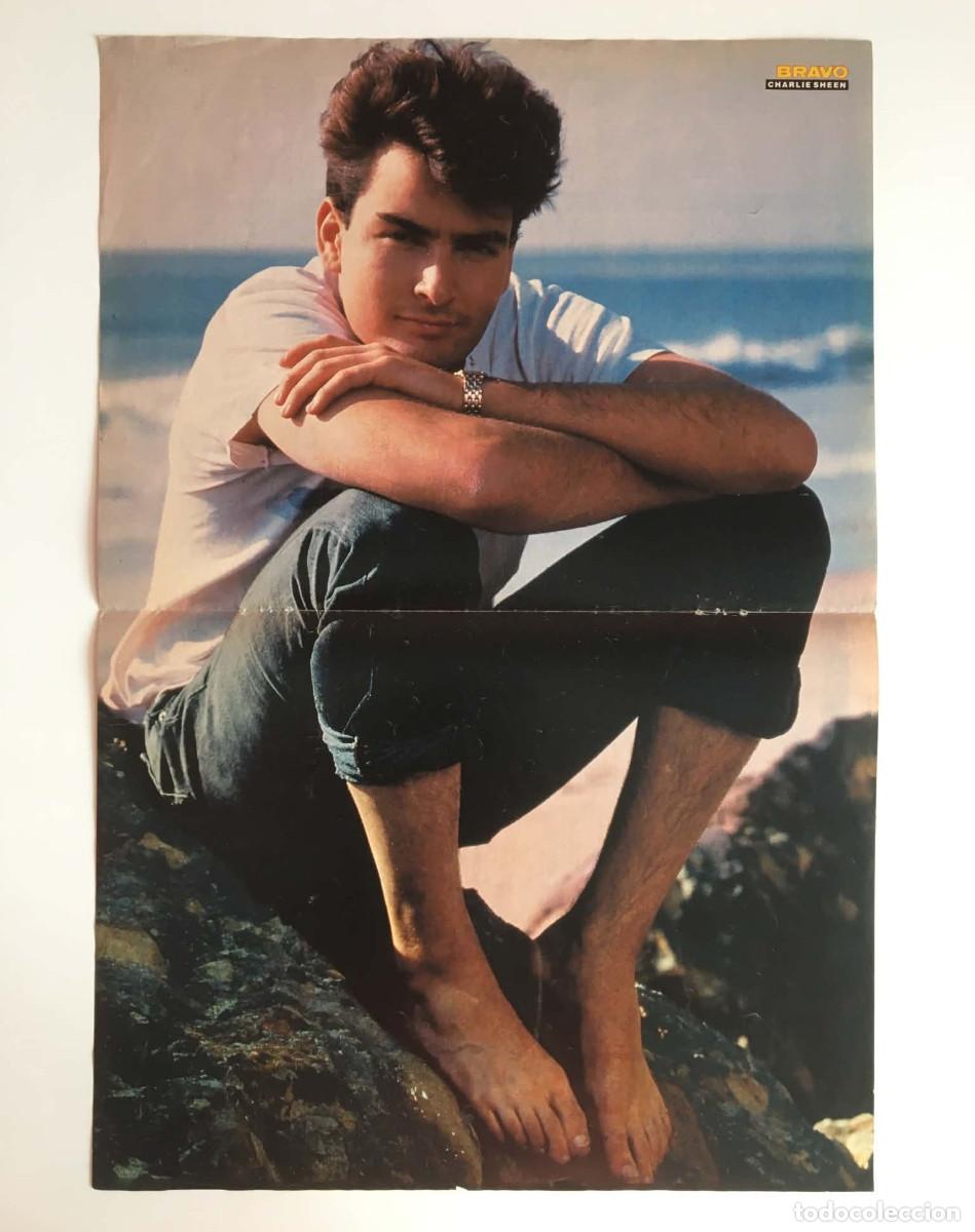 Coleccionismo de carteles: Charlie Sheen Vintage Poster A3 - Bravo Magazine Germany Movie TV Hollywood