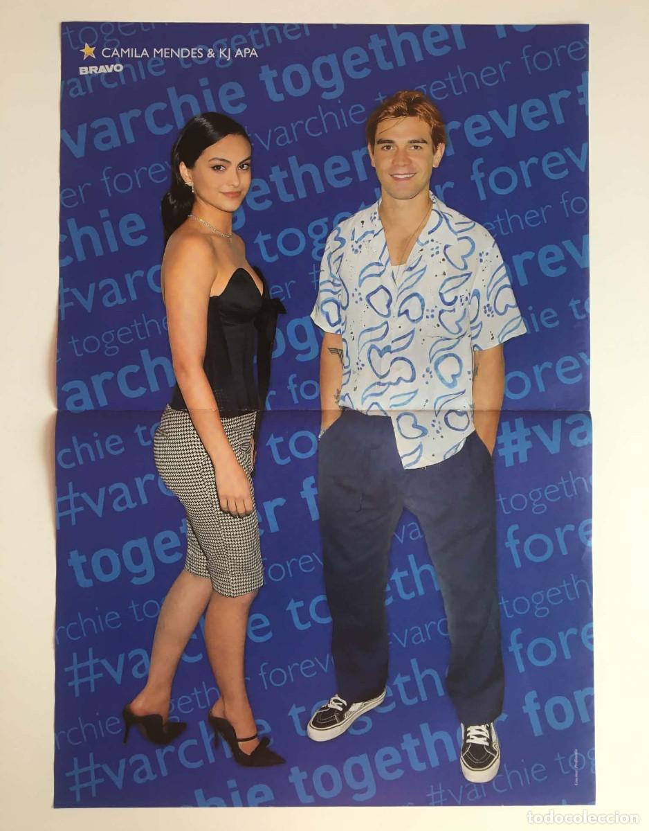 Coleccionismo de carteles: Camila Mendes & KJ Apa Riverdale / Mihaela Fileva Double-Sided Poster A3 - Bravo Magazine Bulgaria