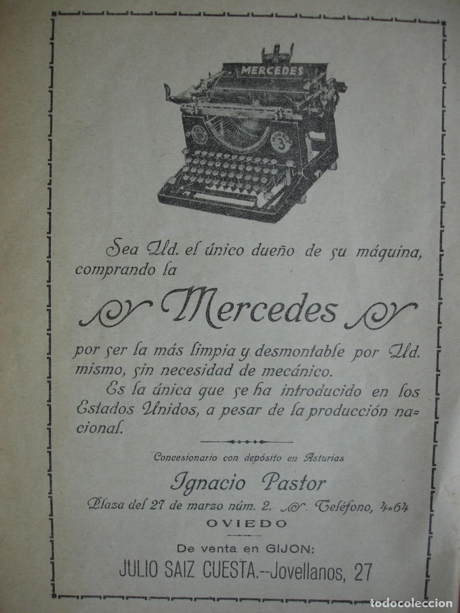 Coleccionismo de carteles: ANUNCIO MAQUINA DE ESCRIBIR MERCEDES.IGNACIO PASTOR.OVIEDO .A&Ntilde;O 1924.19X27