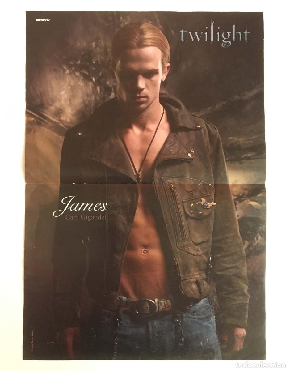 Coleccionismo de carteles: Cam Gigandet James / Twilight Title Logo Double-Sided Poster A3 - Bravo Magazine Bulgaria Movie