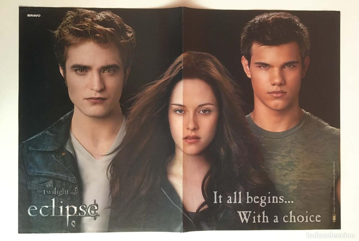 Coleccionismo de carteles: Kristen Stewart Twilight: Eclipse Trio / Jackson Rathbone Double-Sided Poster A3 - Bravo Bulgaria