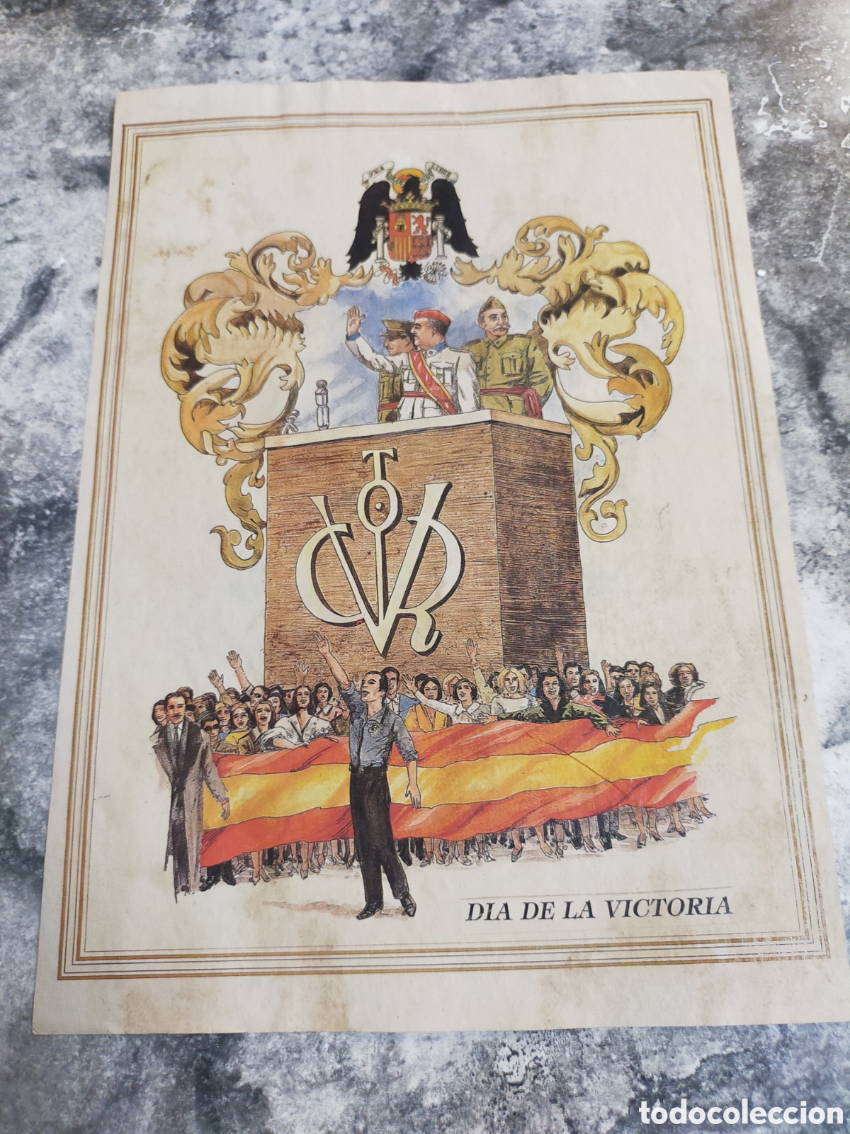 Coleccionismo de carteles: Cartel d&iacute;a de la victoria, Franco