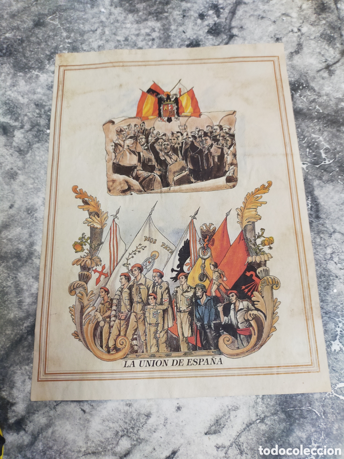 Coleccionismo de carteles: Cartel La uni&oacute;n de Espa&ntilde;a Franco