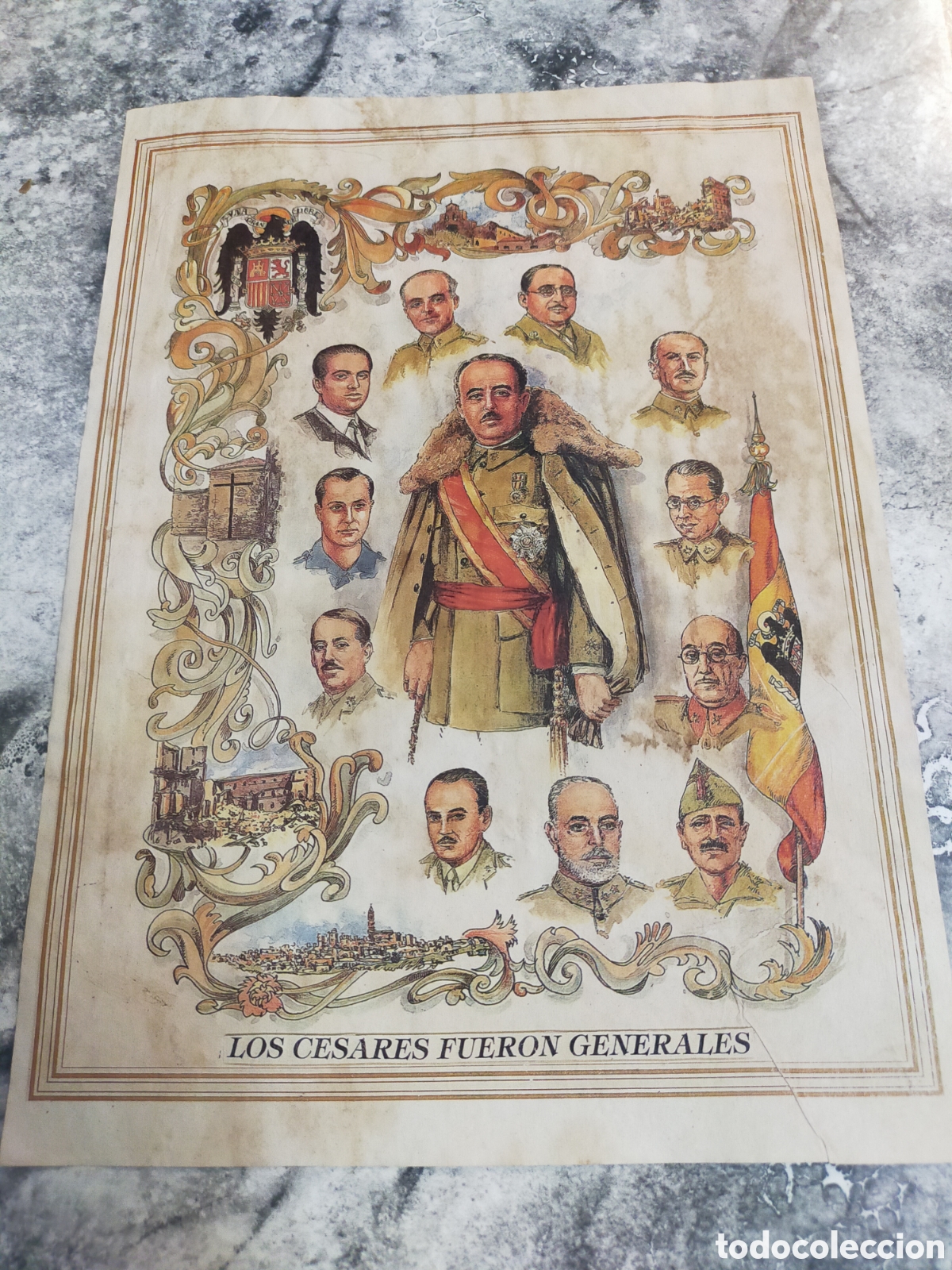 Coleccionismo de carteles: Cartel Los c&eacute;sares fueron generales. Franco
