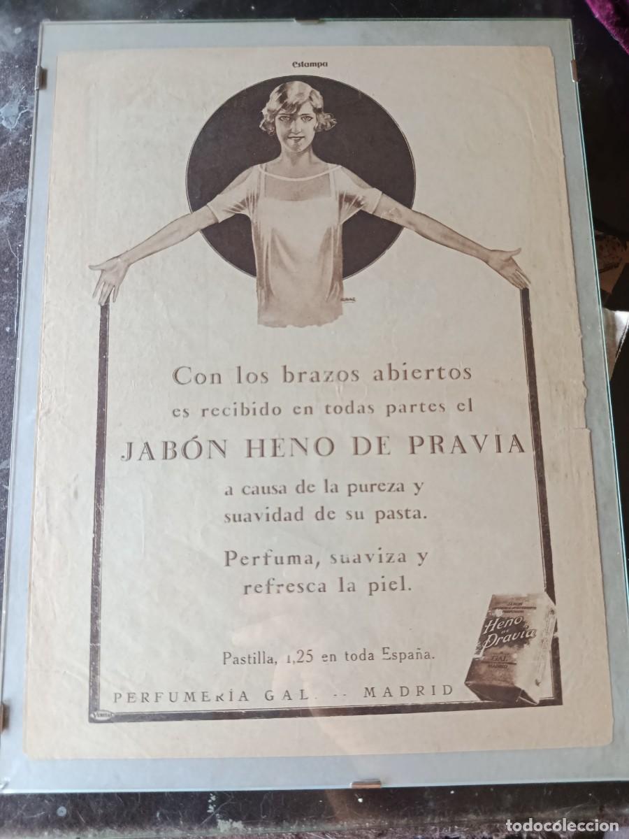 Coleccionismo de carteles: Cartel publicitario Jab&oacute;n Heno de Pravia.A&ntilde;o 1928